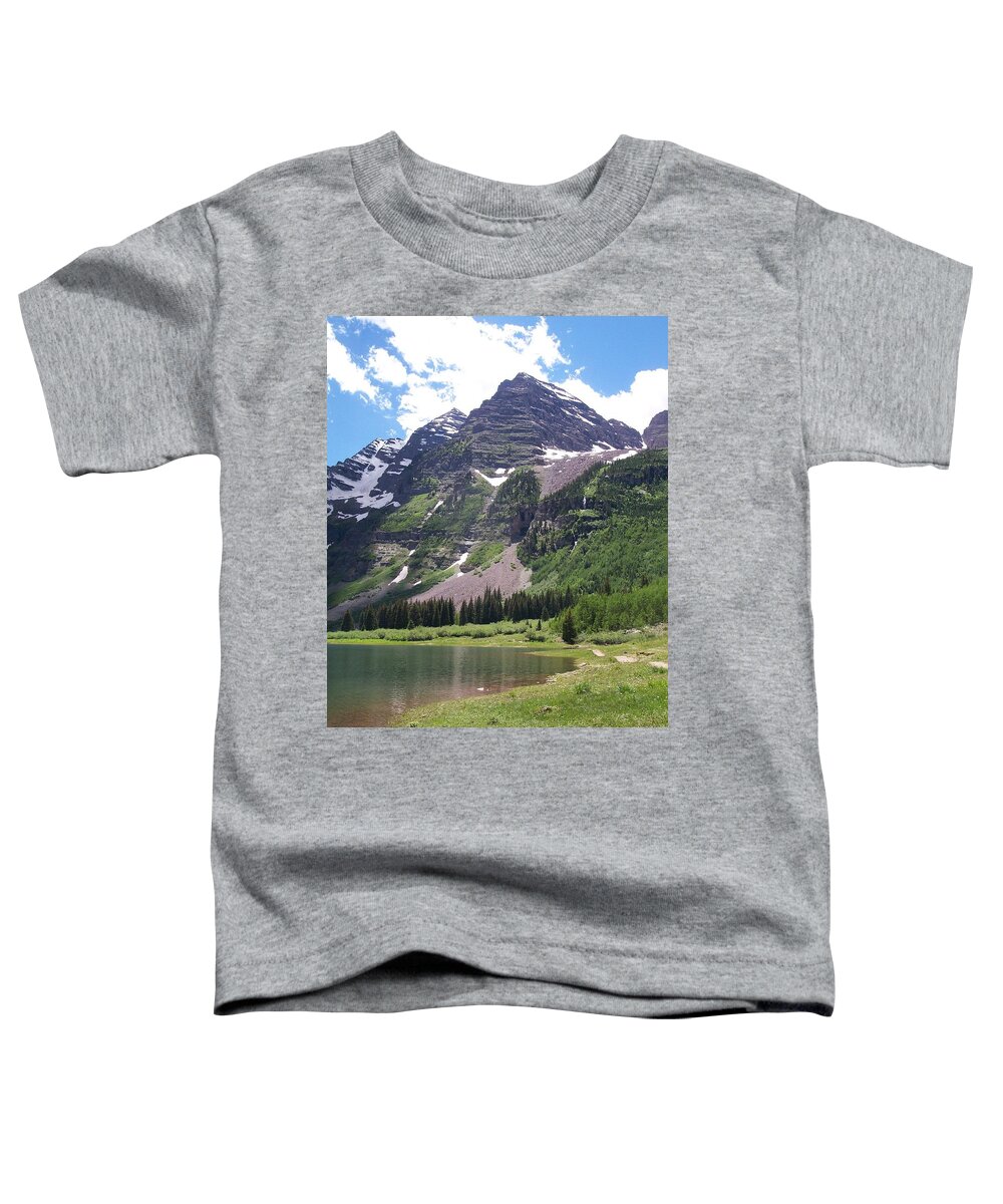Maroon Bells Toddler T-Shirt featuring the photograph Maroon Bells Up Close by Amanda R Wright