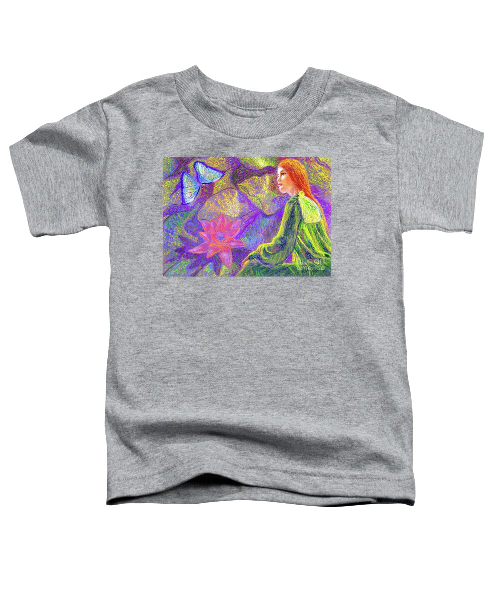 Abstract Toddler T-Shirt featuring the painting Meditation, Moment of Oneness by Jane Small