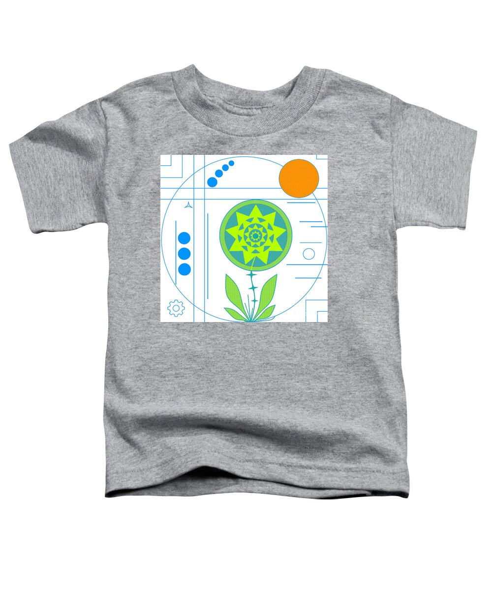Blue Toddler T-Shirt featuring the digital art Mellow Fellow by Designs By L