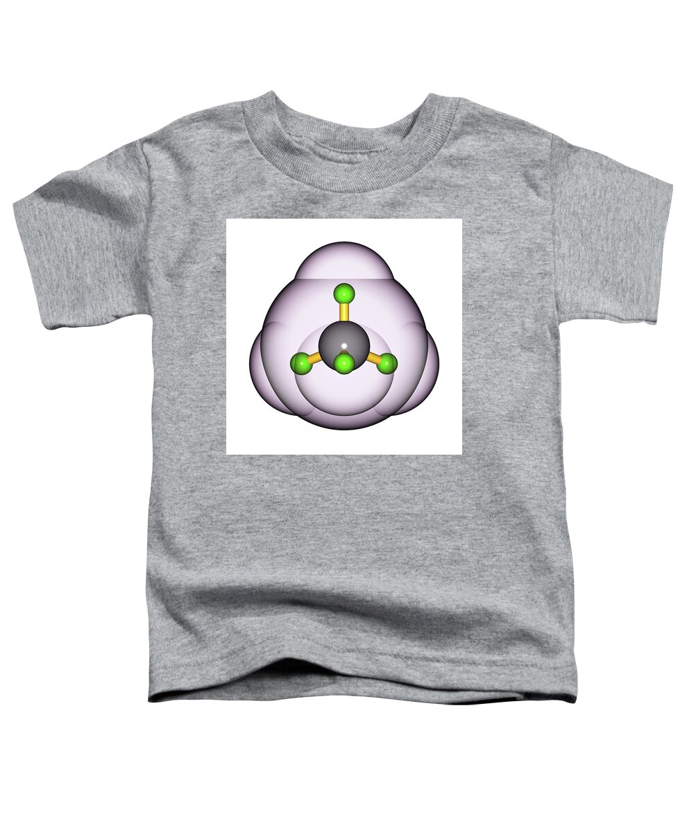 Alkane Toddler T-Shirt featuring the digital art Methane Molecule CH4 13 by Russell Kightley