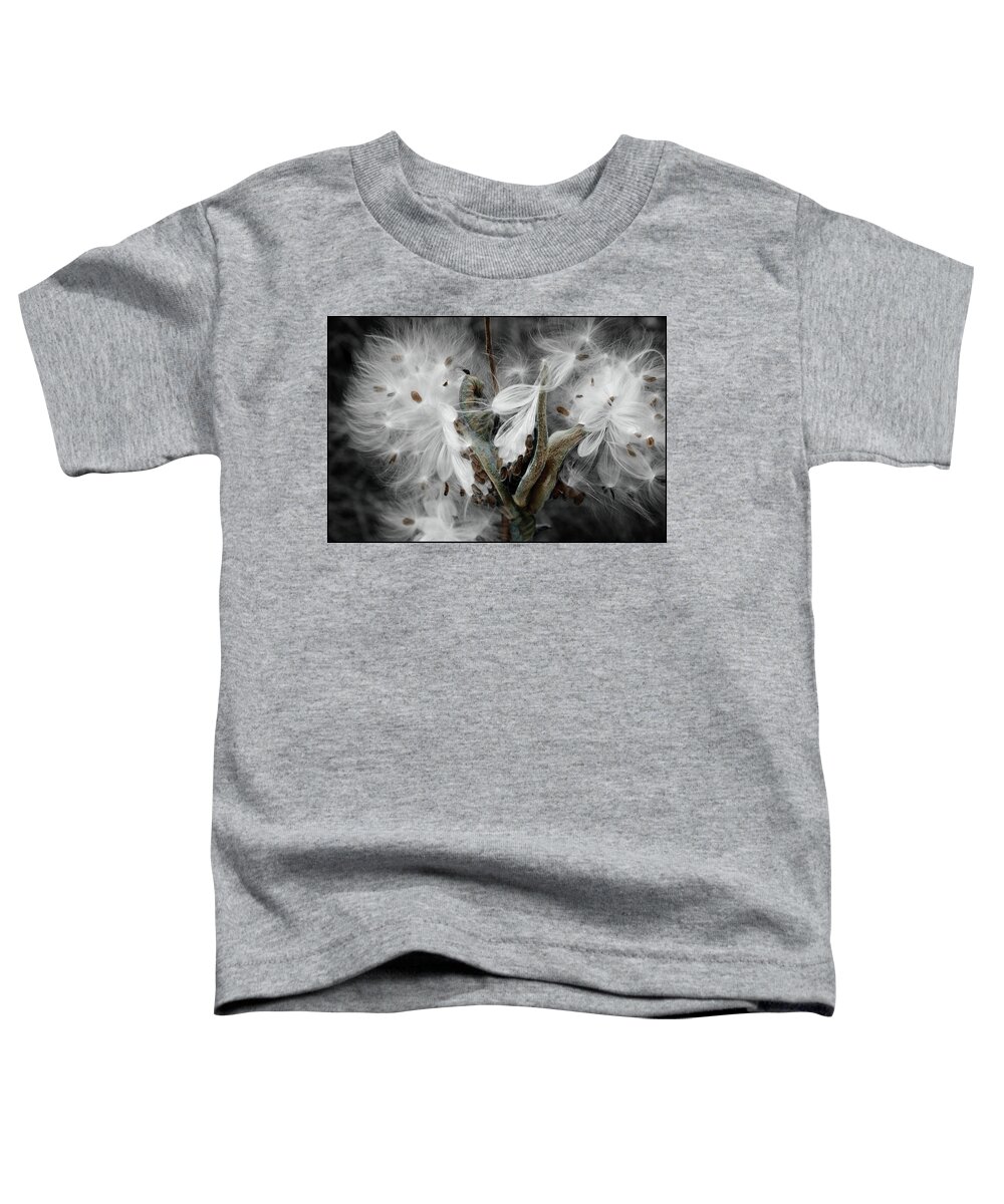 Milkweed Toddler T-Shirt featuring the photograph MIlkweed Whisper by Wayne King