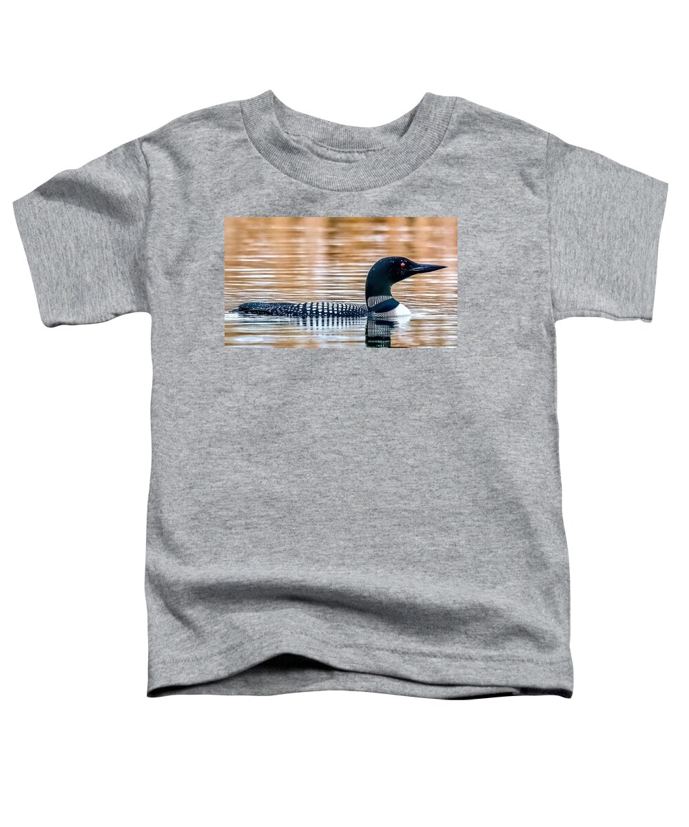 Duck Toddler T-Shirt featuring the photograph Minnesota Loon by Susan Rydberg