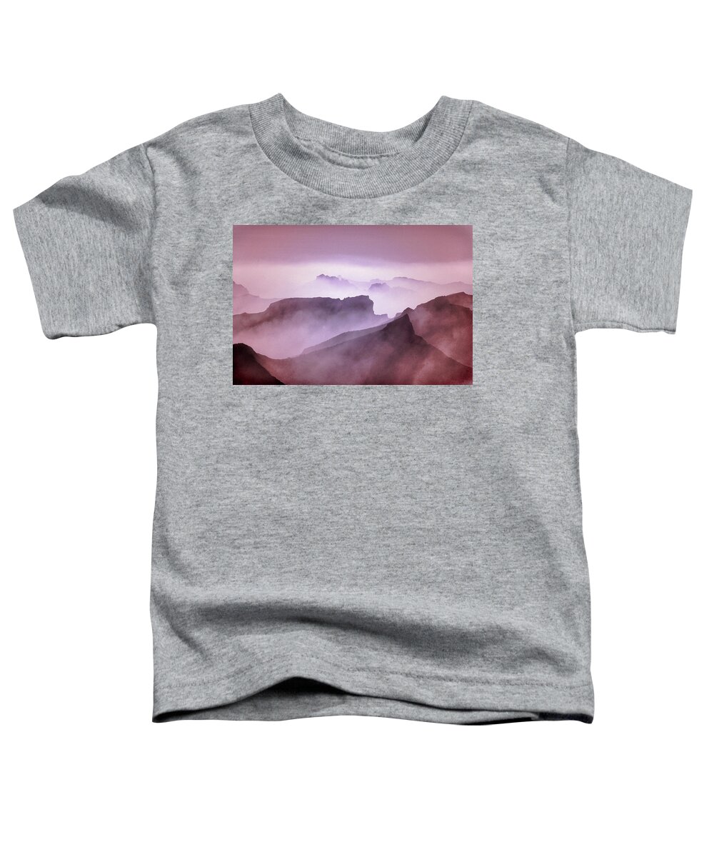 Foggy Mountains Toddler T-Shirt featuring the photograph Mist Settled on Morning by Susan Maxwell Schmidt