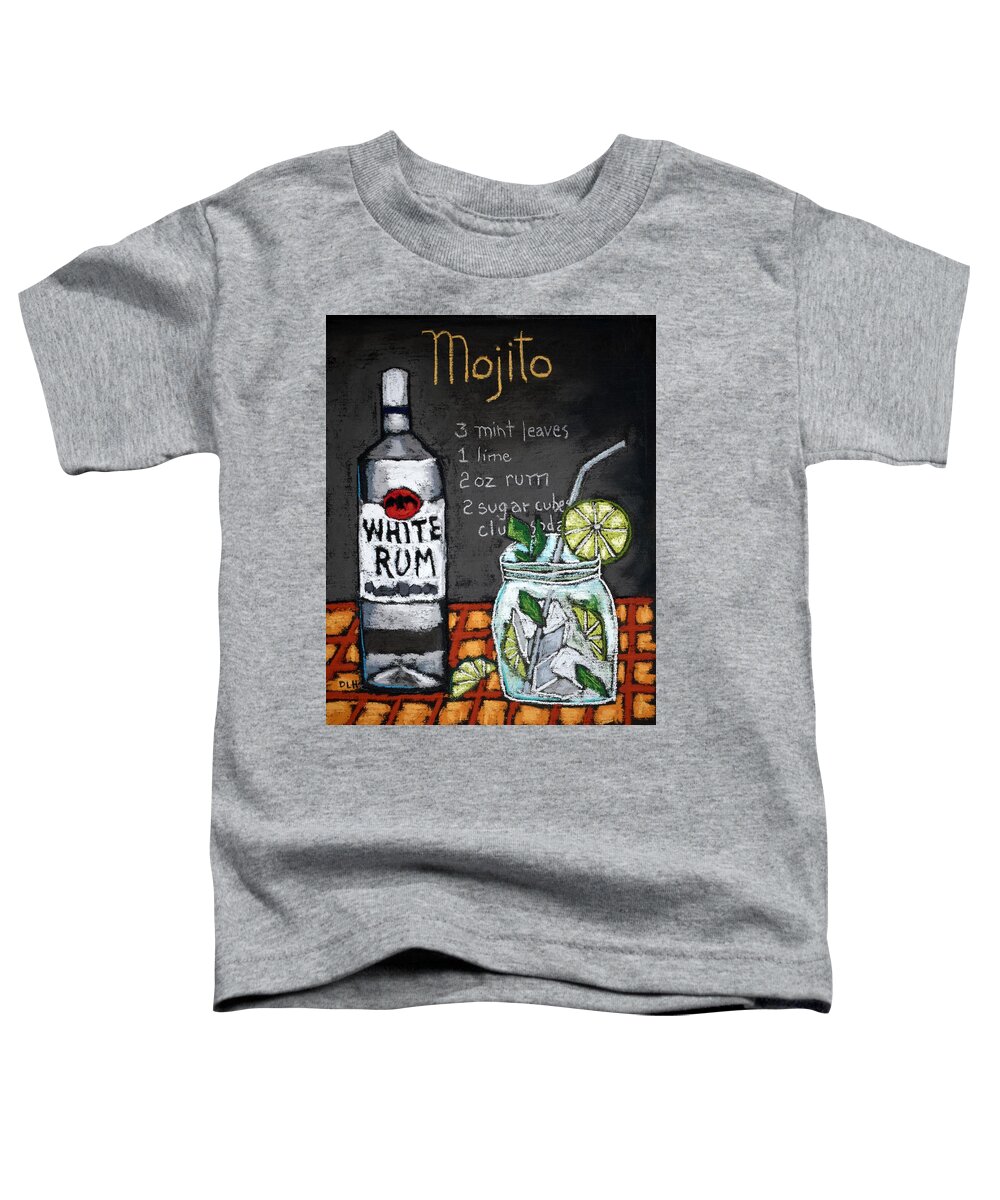 Mojito Toddler T-Shirt featuring the painting Mojito by David Hinds