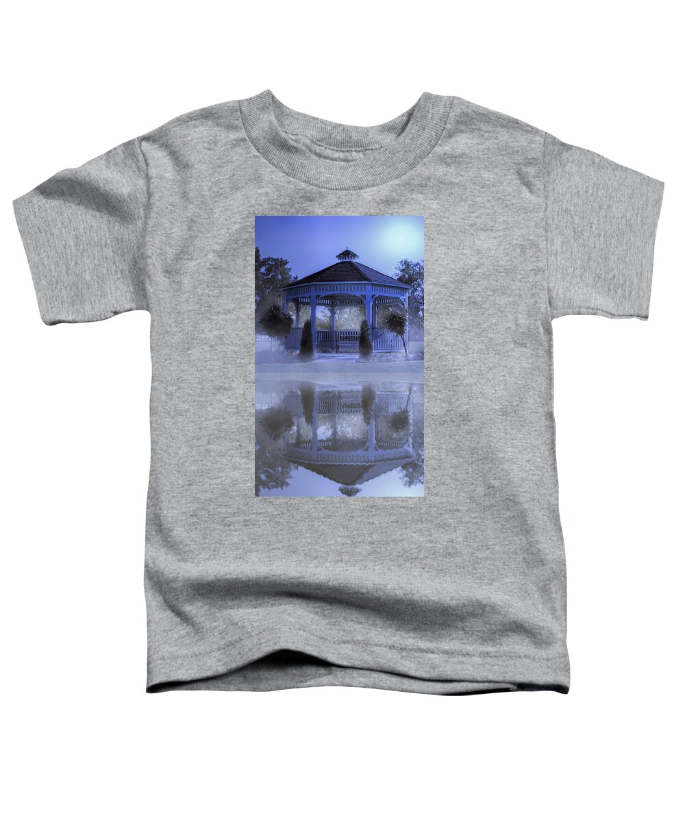 Gazebo Toddler T-Shirt featuring the photograph Moonlight Gazebo by Randy Bradley