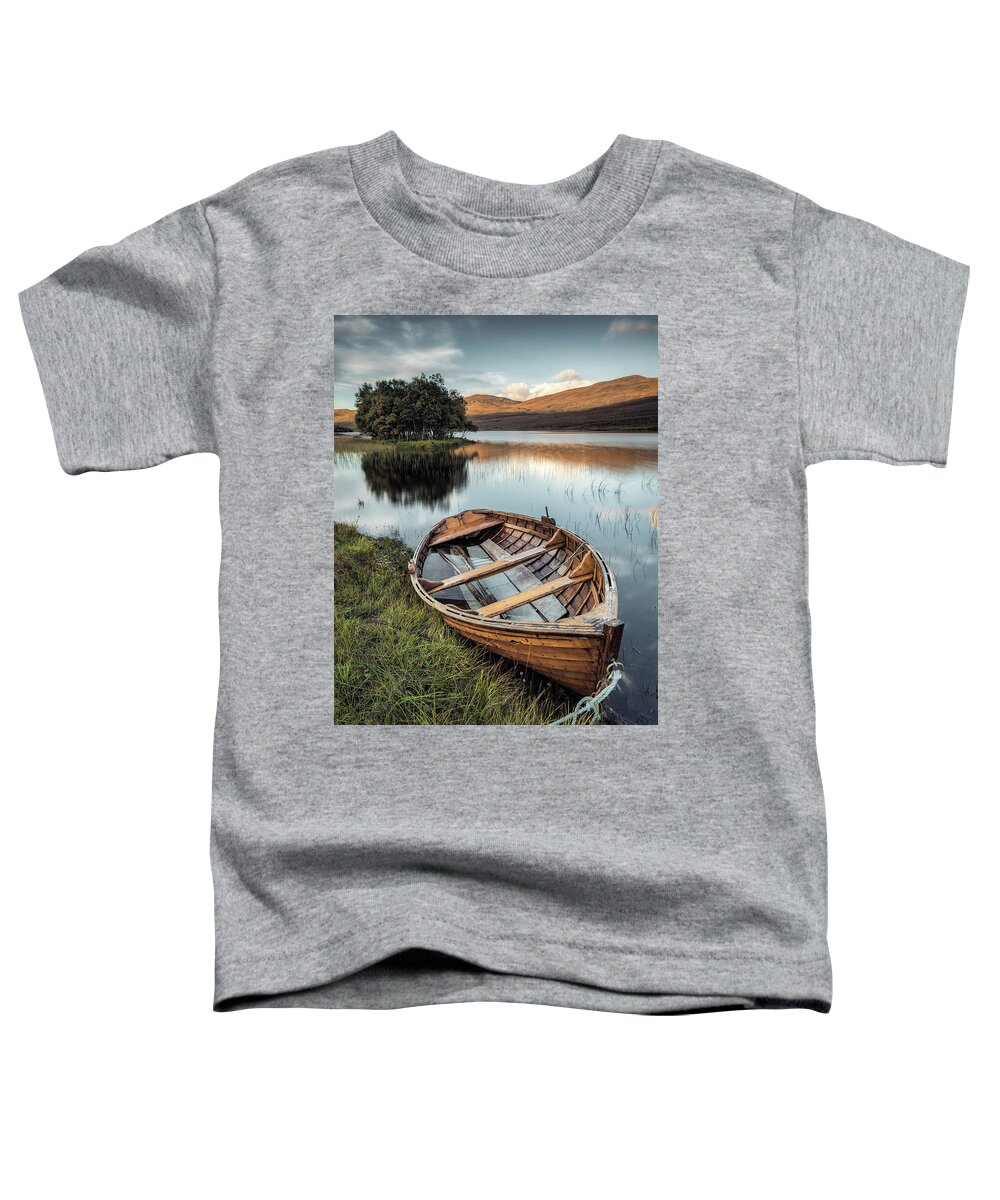 Loch Awe Toddler T-Shirt featuring the photograph Moored on Loch Awe by Dave Bowman