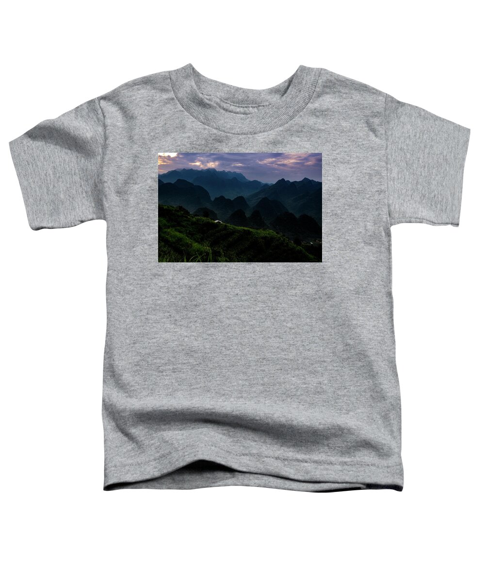 Ha Giang Toddler T-Shirt featuring the photograph Waiting For The Night - Ha Giang Loop Road. Northern Vietnam by Earth And Spirit
