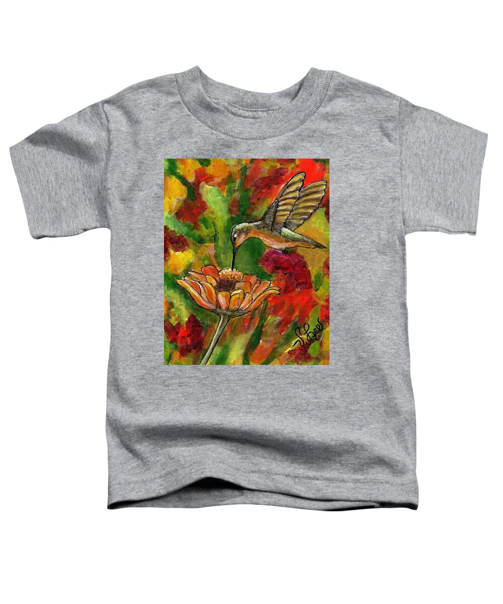 Bird Toddler T-Shirt featuring the painting Multi-Colored Lure by VLee Watson