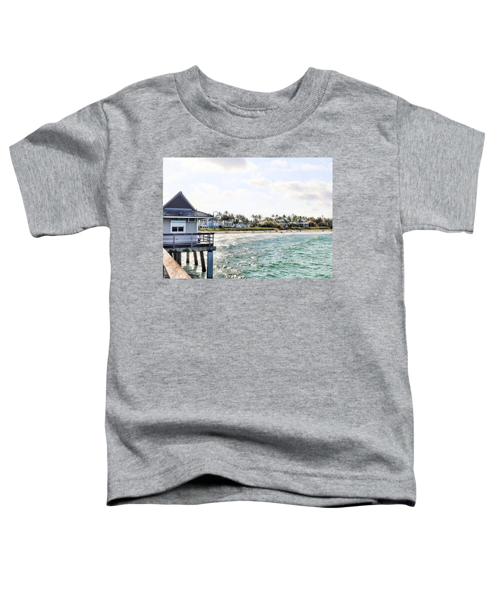 Naples Toddler T-Shirt featuring the photograph Naples Pier 4 by Mary Pille