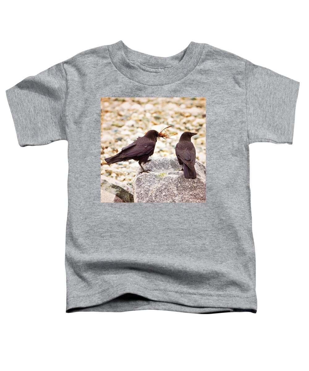 Crows Toddler T-Shirt featuring the photograph Nesting Crows by Peggy Collins