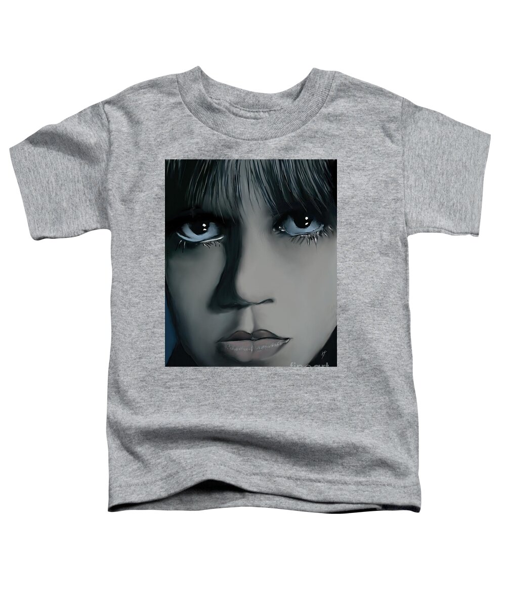 Blinking Toddler T-Shirt featuring the digital art No blinking by Darren Cannell