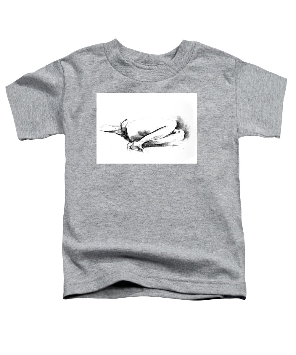 Nude Toddler T-Shirt featuring the drawing Nude 020 by Ani Gallery