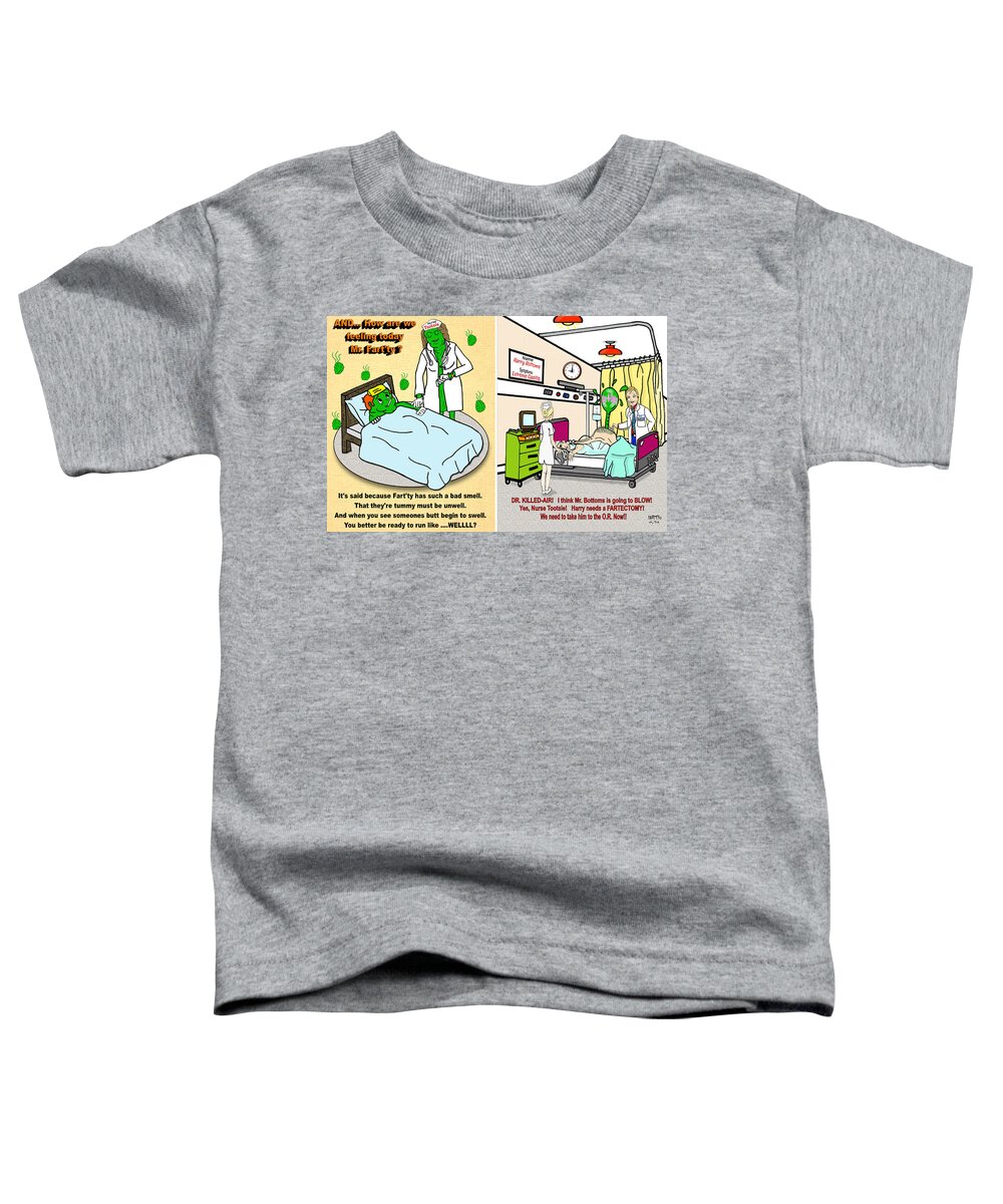  Doctor's Office Toddler T-Shirt featuring the painting Old Fart'ty Is Going to Blow by Kelly Mills