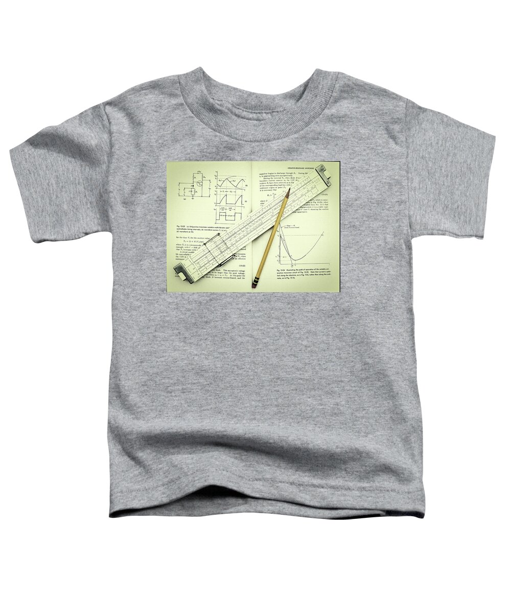 Electrical Toddler T-Shirt featuring the photograph Old School Electrical Engineering Study Tools by Gary Slawsky
