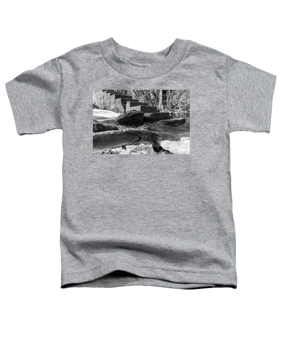 Concrete Steps Toddler T-Shirt featuring the photograph Old steps by Damon Dulewich