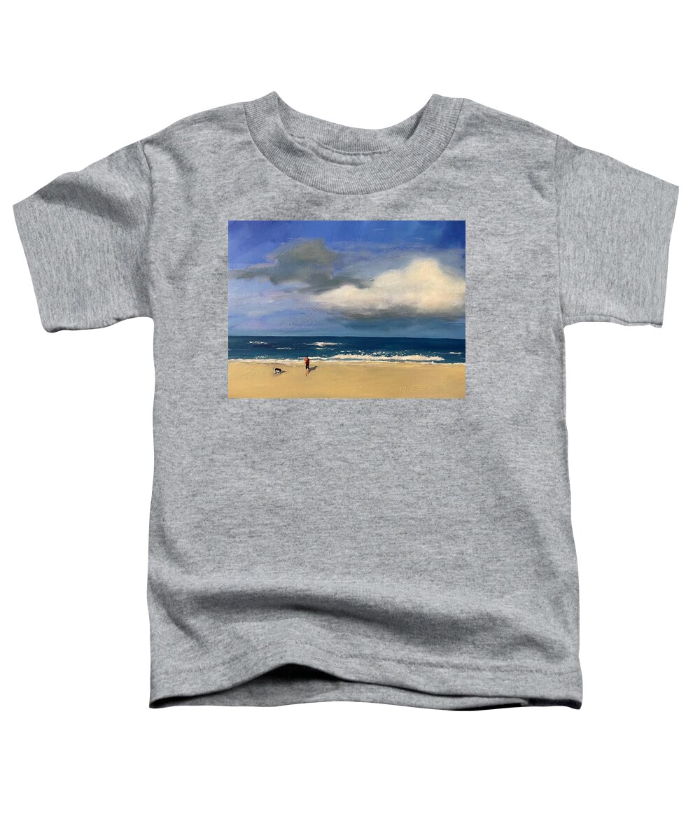  Toddler T-Shirt featuring the painting On the Beach by Chris Gholson