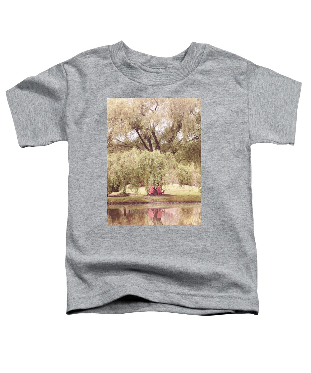 Carolina Toddler T-Shirt featuring the photograph On the Edge of the Lake Country Colors by Debra and Dave Vanderlaan