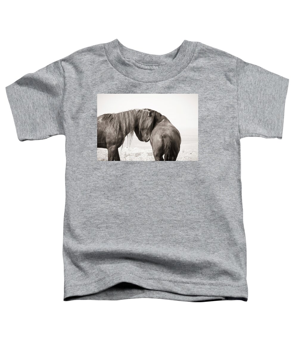 Wild Horses Toddler T-Shirt featuring the photograph Onaqui Affection by Dirk Johnson