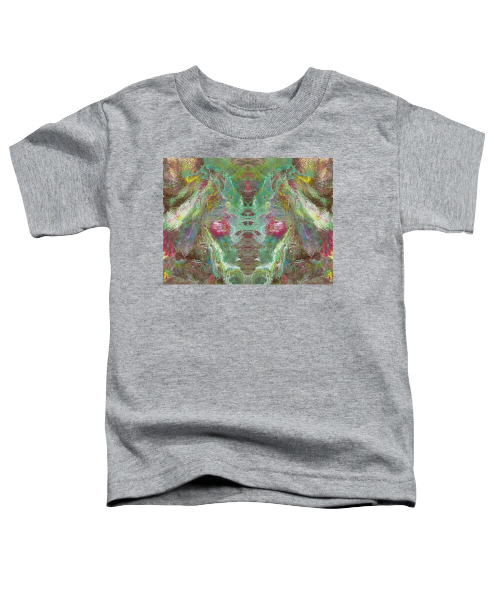 Fluid Art Toddler T-Shirt featuring the painting One Vision by Tessa Evette