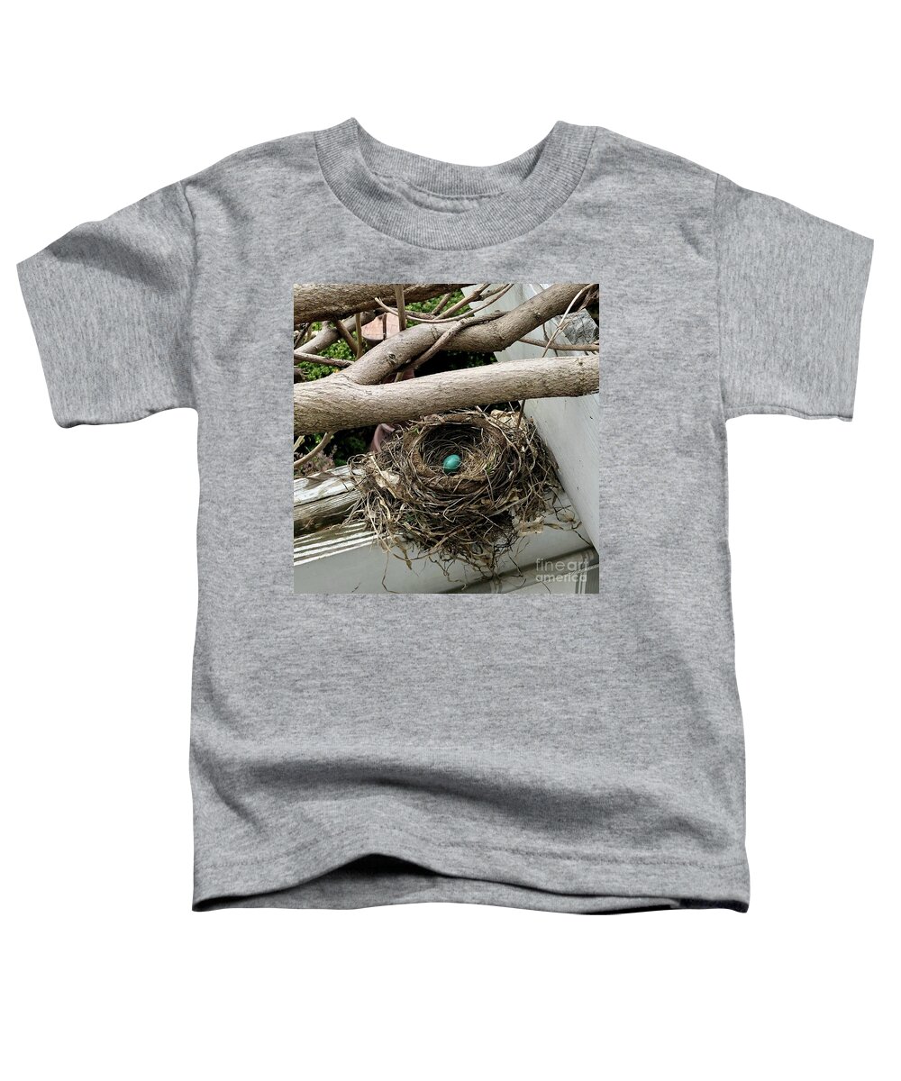 Robin’s Egg Toddler T-Shirt featuring the photograph Only Child by Kate Conaboy