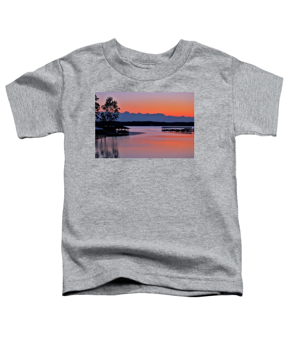 Morning Toddler T-Shirt featuring the photograph Orange And Purple Crushed Cove by Ed Williams