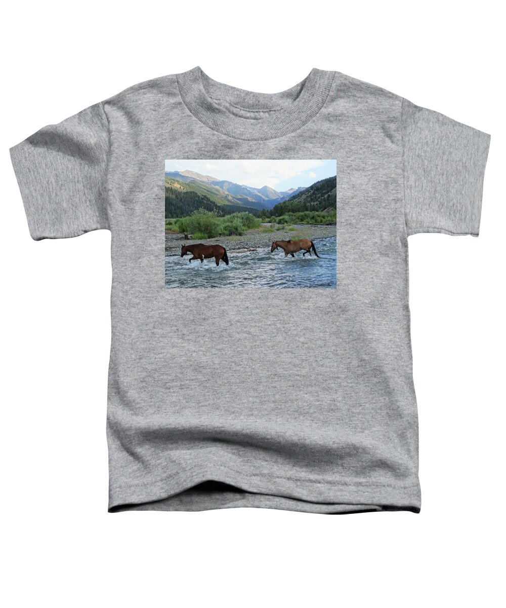 Western Art Toddler T-Shirt featuring the photograph Out for the Night #2 by Alden Ballard