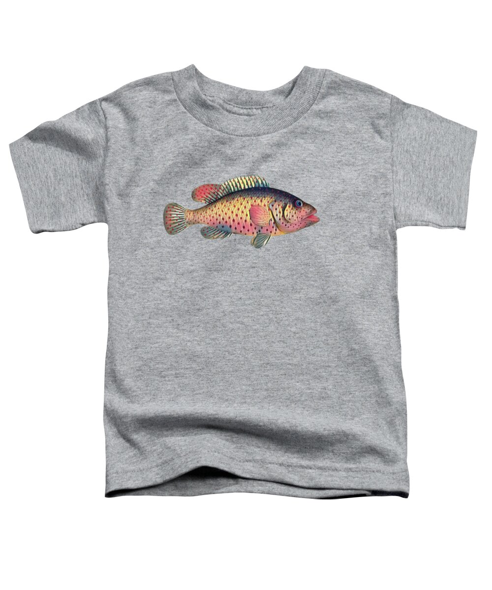 Fish Toddler T-Shirt featuring the digital art Pacific Rockfish by Deborah League