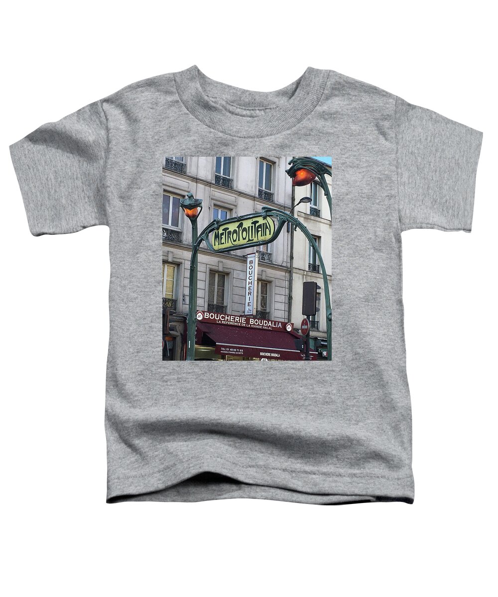 Paris Toddler T-Shirt featuring the photograph Paris Metro by Roxy Rich