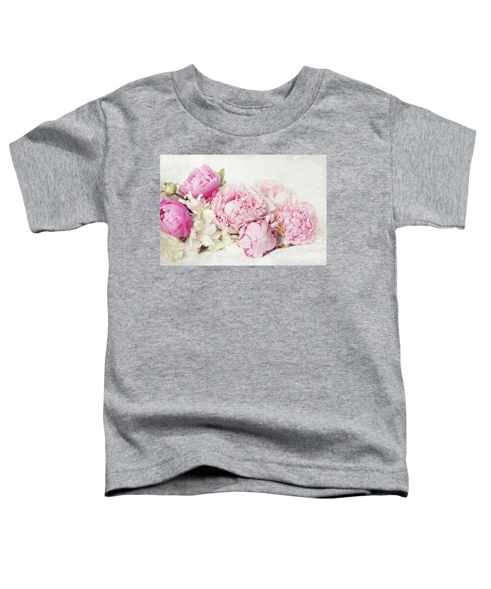 Peony Toddler T-Shirt featuring the photograph Peonies On White by Sylvia Cook