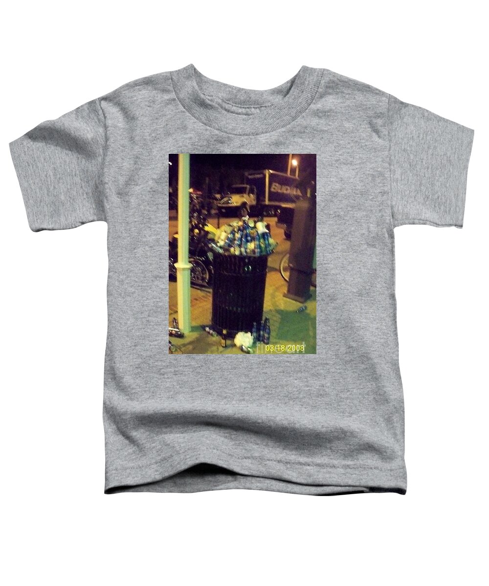 Trash Toddler T-Shirt featuring the photograph People do try by Nancy Graham