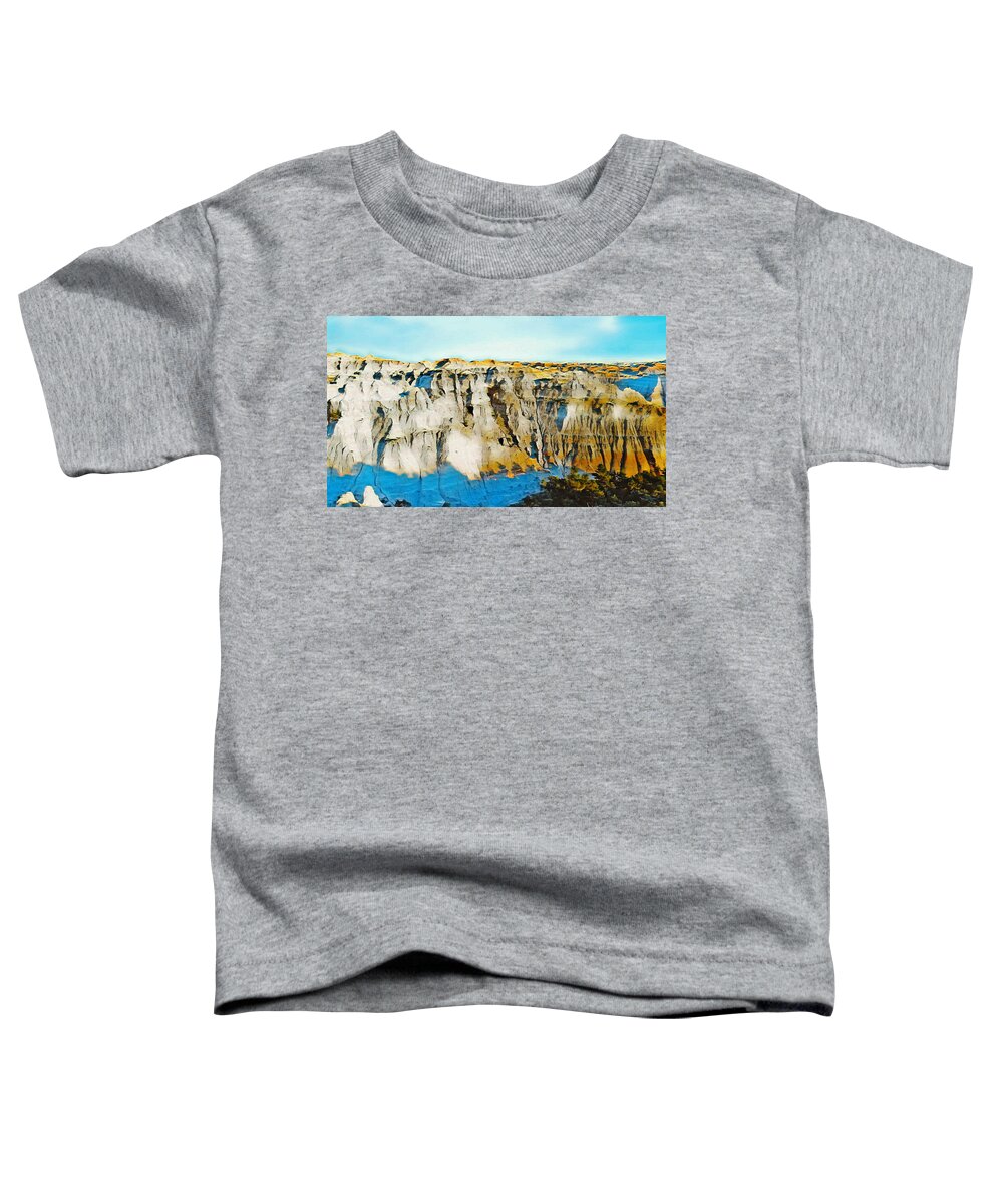 Art Toddler T-Shirt featuring the digital art Perfection of the Badlands by Ally White