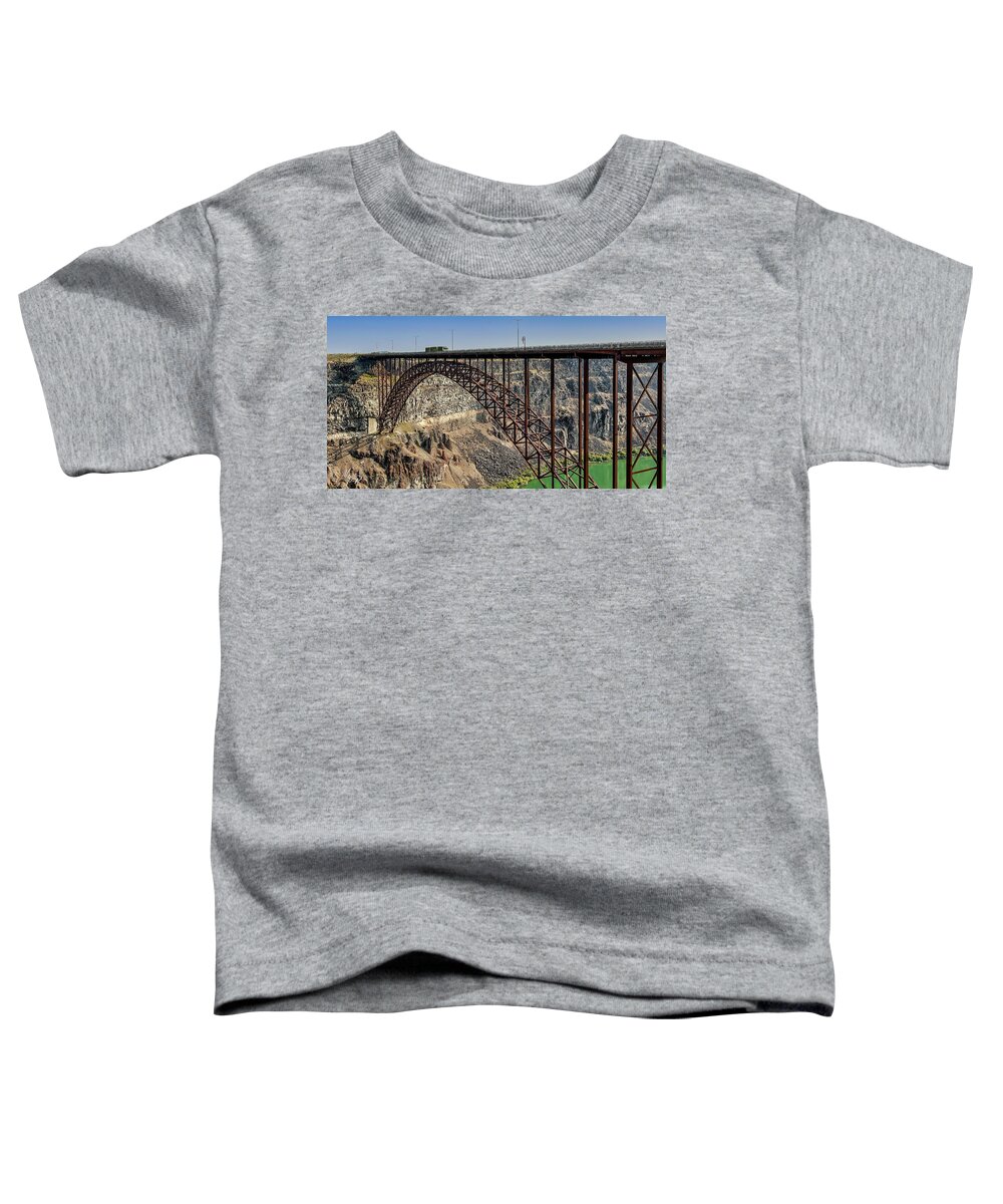  Toddler T-Shirt featuring the photograph Perrine Memorial Bridge Twin Falls Idaho by Michael W Rogers