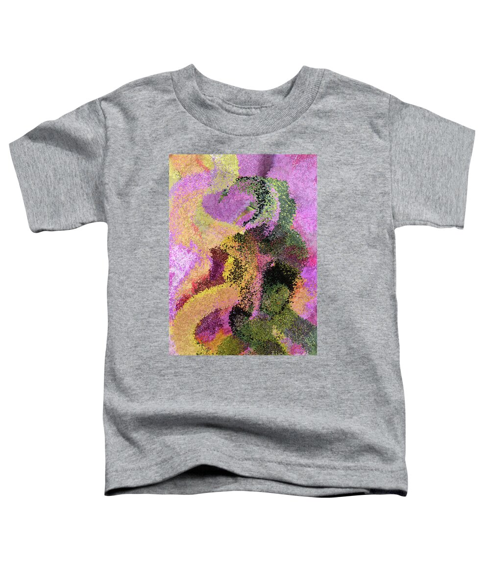 Abstract Toddler T-Shirt featuring the digital art Perseverance with Purple by Bentley Davis