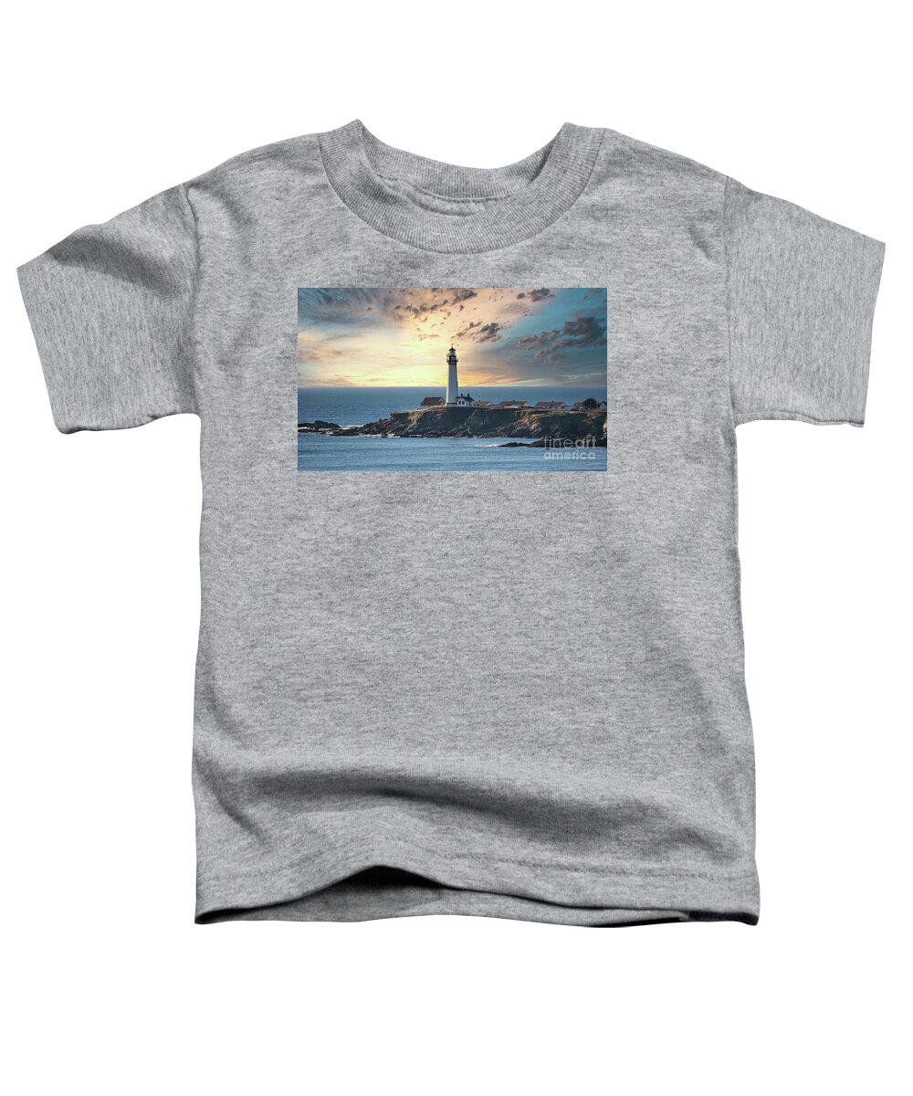 Pigeon Point Lighthouse Toddler T-Shirt featuring the photograph Pigeon Point Lighthouse Pacific Ocean by Chuck Kuhn