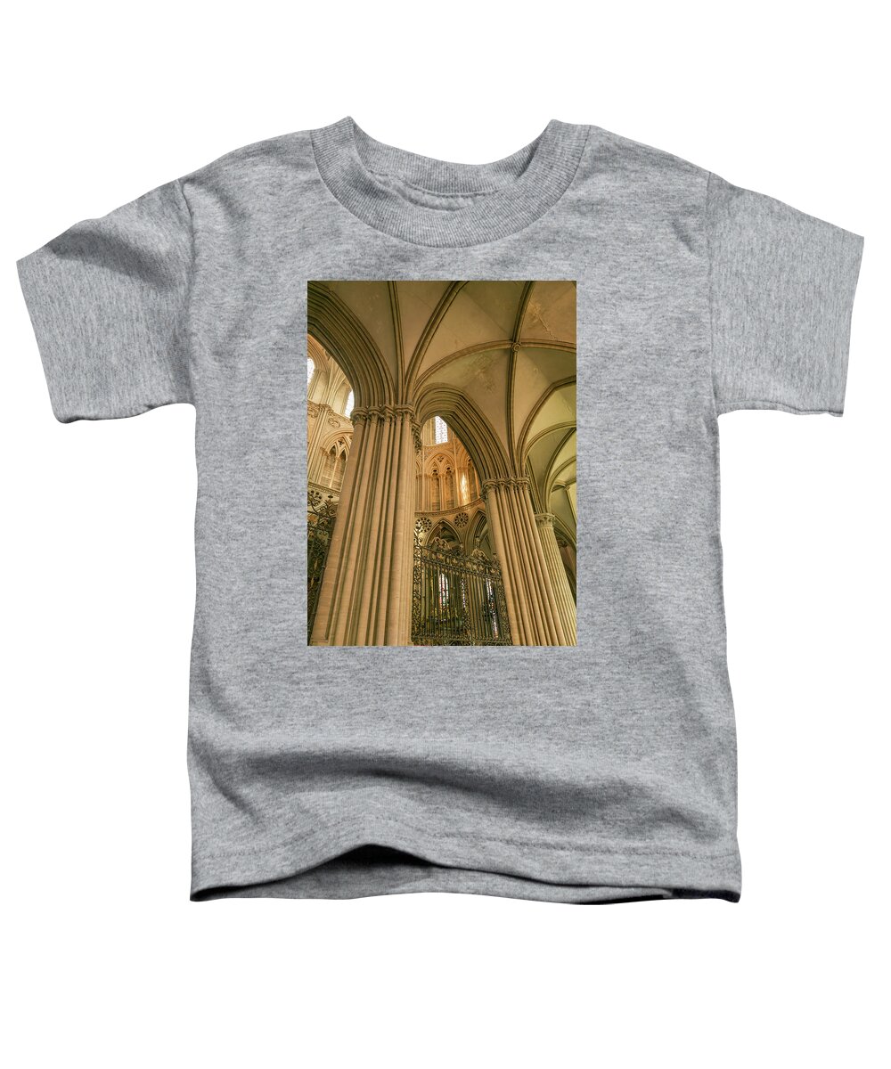 Cathedrale Toddler T-Shirt featuring the photograph Pointed Arch Bayeux Cathedral by Jurgen Lorenzen