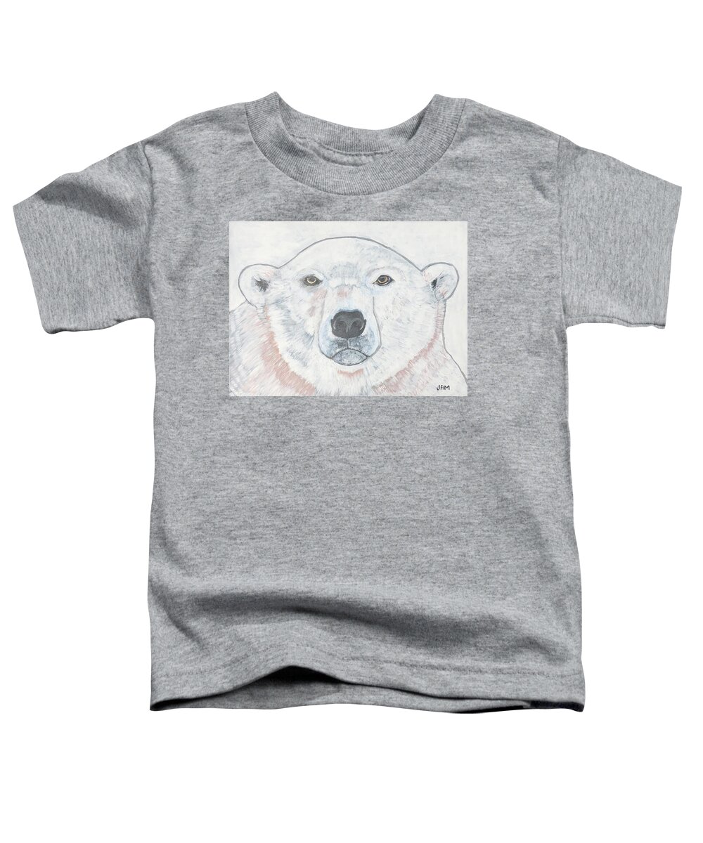  Toddler T-Shirt featuring the painting Polar Bear by Jam Art