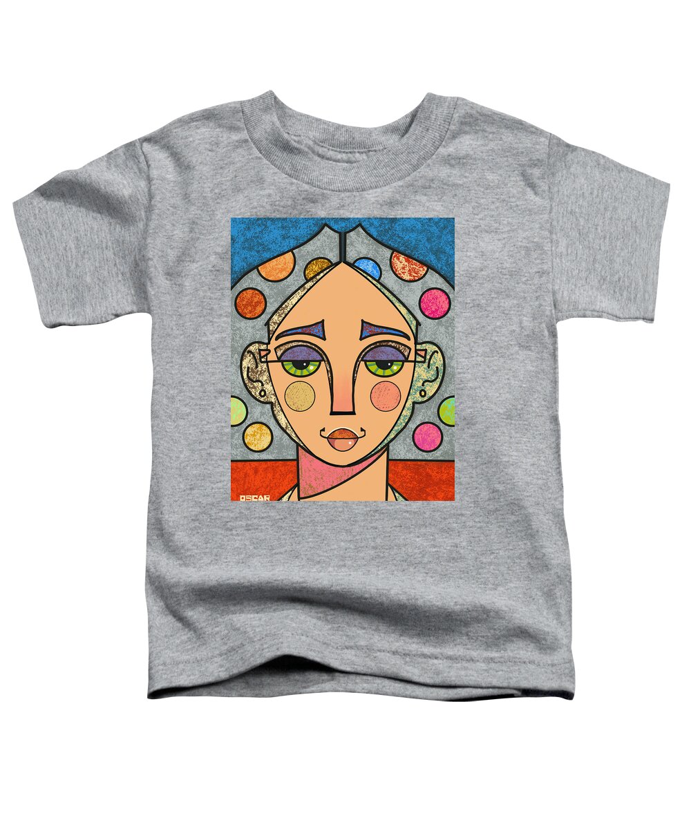 Pop Toddler T-Shirt featuring the painting pOp by Oscar Ortiz