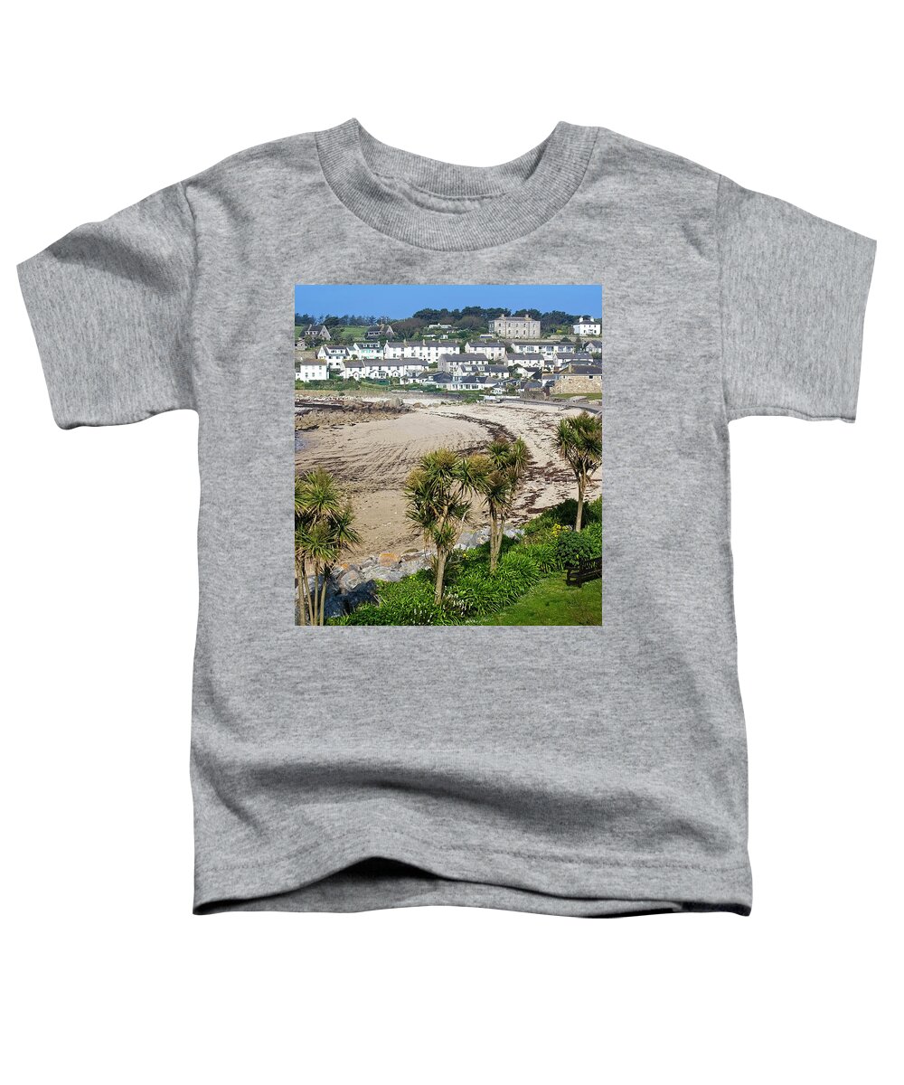 Porthcressa Toddler T-Shirt featuring the photograph Porthcressa beach, Isles of Scilly by Tony Mills