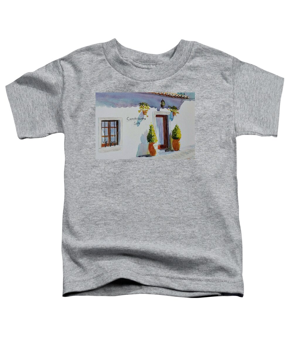 Casa Toddler T-Shirt featuring the painting Portugal Casa by Sandie Croft