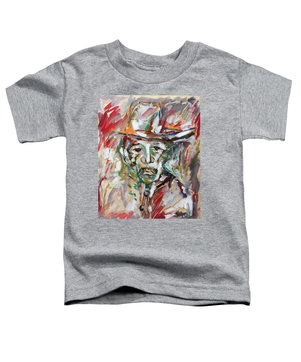 African Art Toddler T-Shirt featuring the painting Preacherman by Winston Saoli 1950-1995