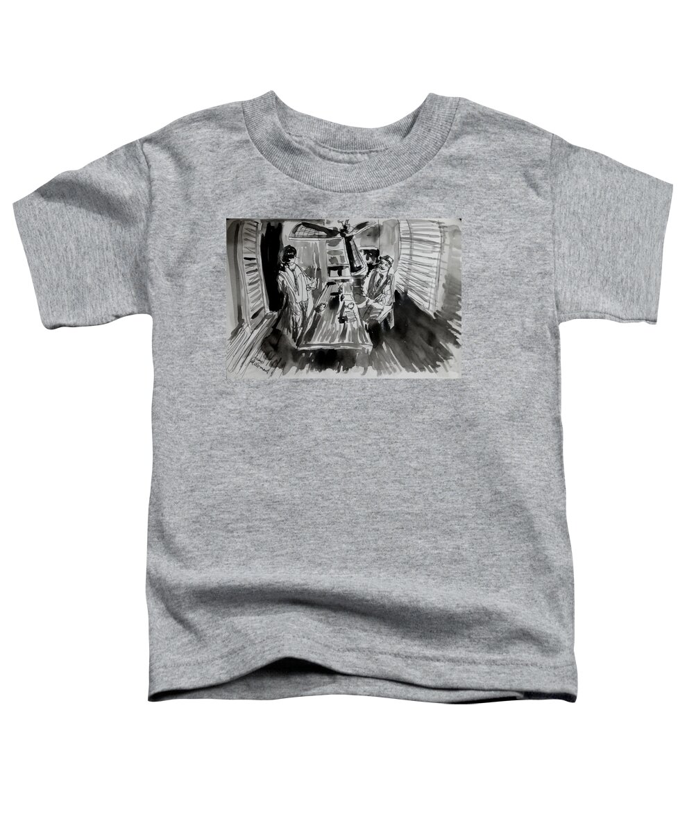 Film Noir Toddler T-Shirt featuring the drawing Private Eye by James McCormack
