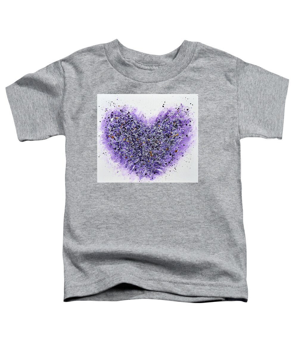 Heart Toddler T-Shirt featuring the painting Purple Heart by Amanda Dagg