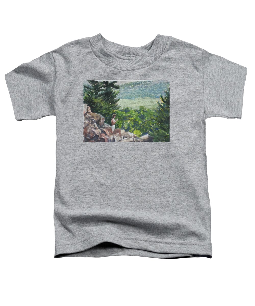  Toddler T-Shirt featuring the painting Rachel at the Devil's Doorway by Douglas Jerving