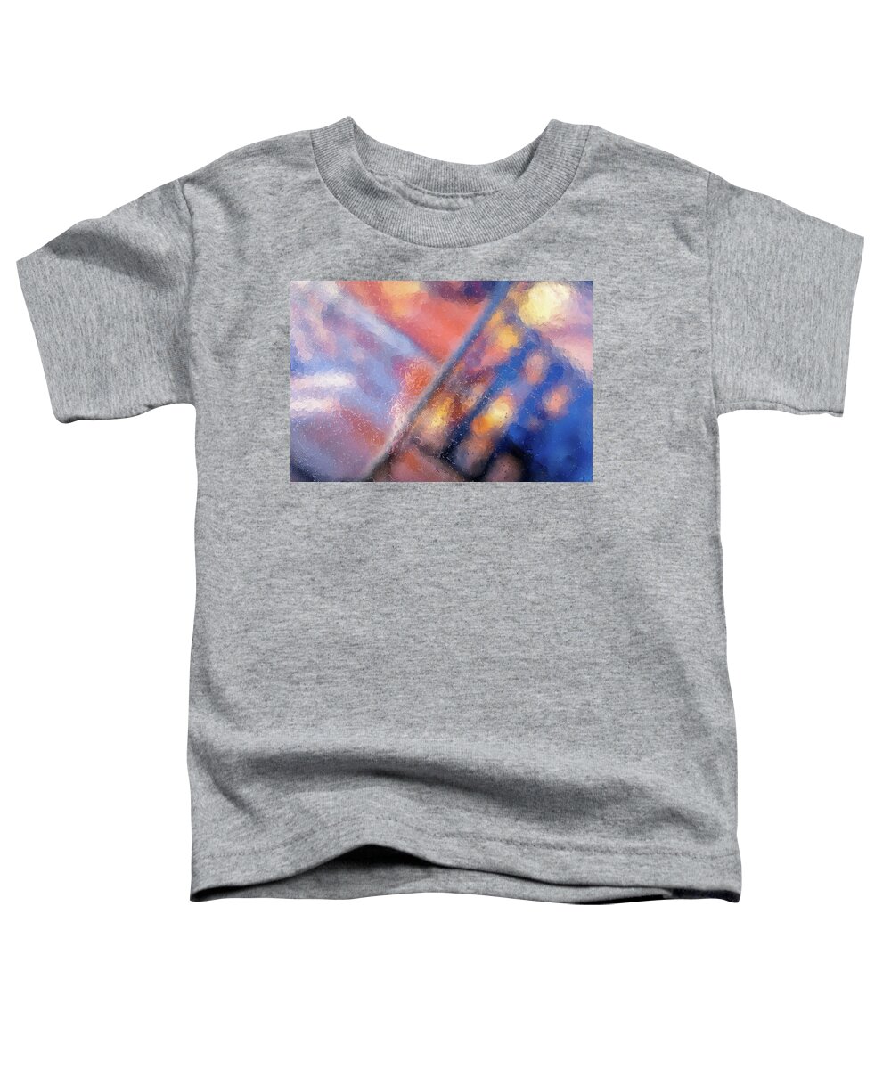 New Hampshire Toddler T-Shirt featuring the photograph Rainy Day Abstract, Patio Table. by Jeff Sinon