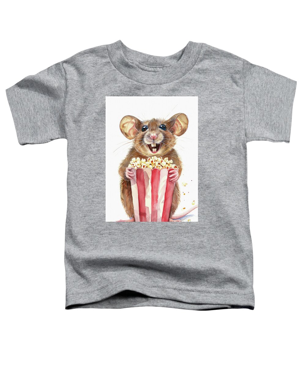 Mouse Toddler T-Shirt featuring the painting Ready For The Show by Tina LeCour