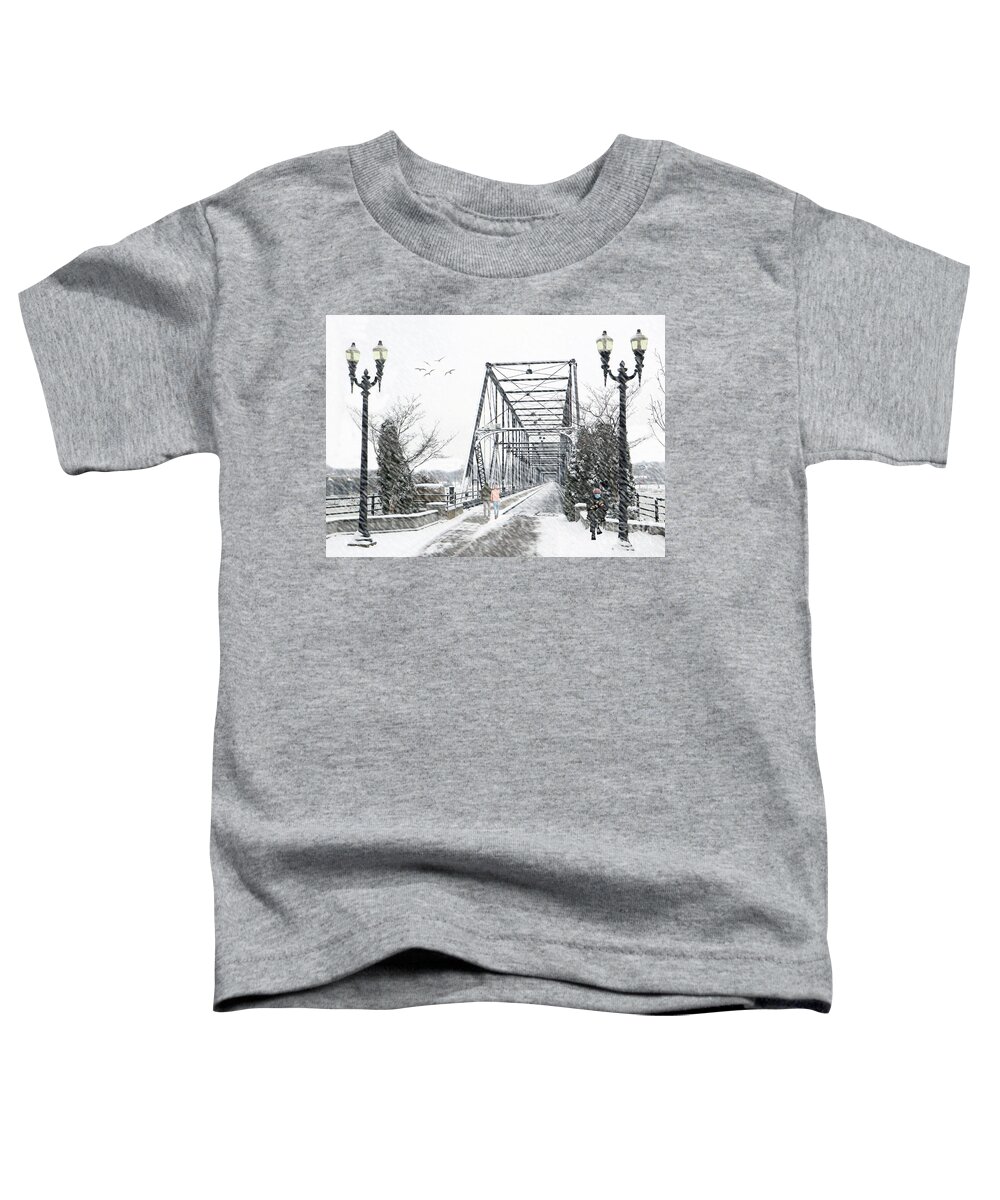 Winter Toddler T-Shirt featuring the photograph Bernie Weathering The Storm by Geoff Crego