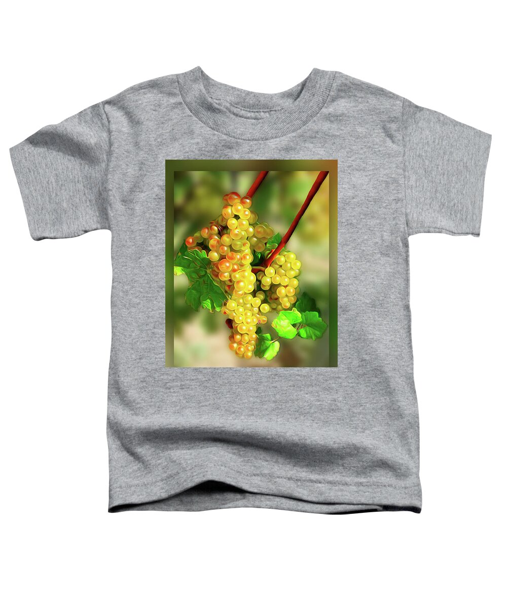 Fruit Toddler T-Shirt featuring the photograph Ripe For The Picking - Chardonnay by Leslie Montgomery