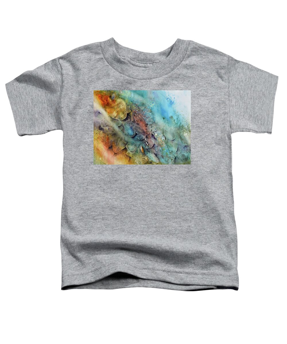 Rocks Toddler T-Shirt featuring the painting Riverbed No. 2 by Wendy Keeney-Kennicutt