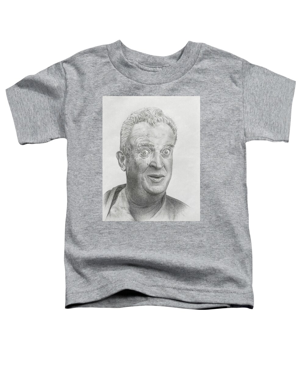 Mike W Morgan Art Toddler T-Shirt featuring the drawing Rodney Dangerfield by Michael Morgan