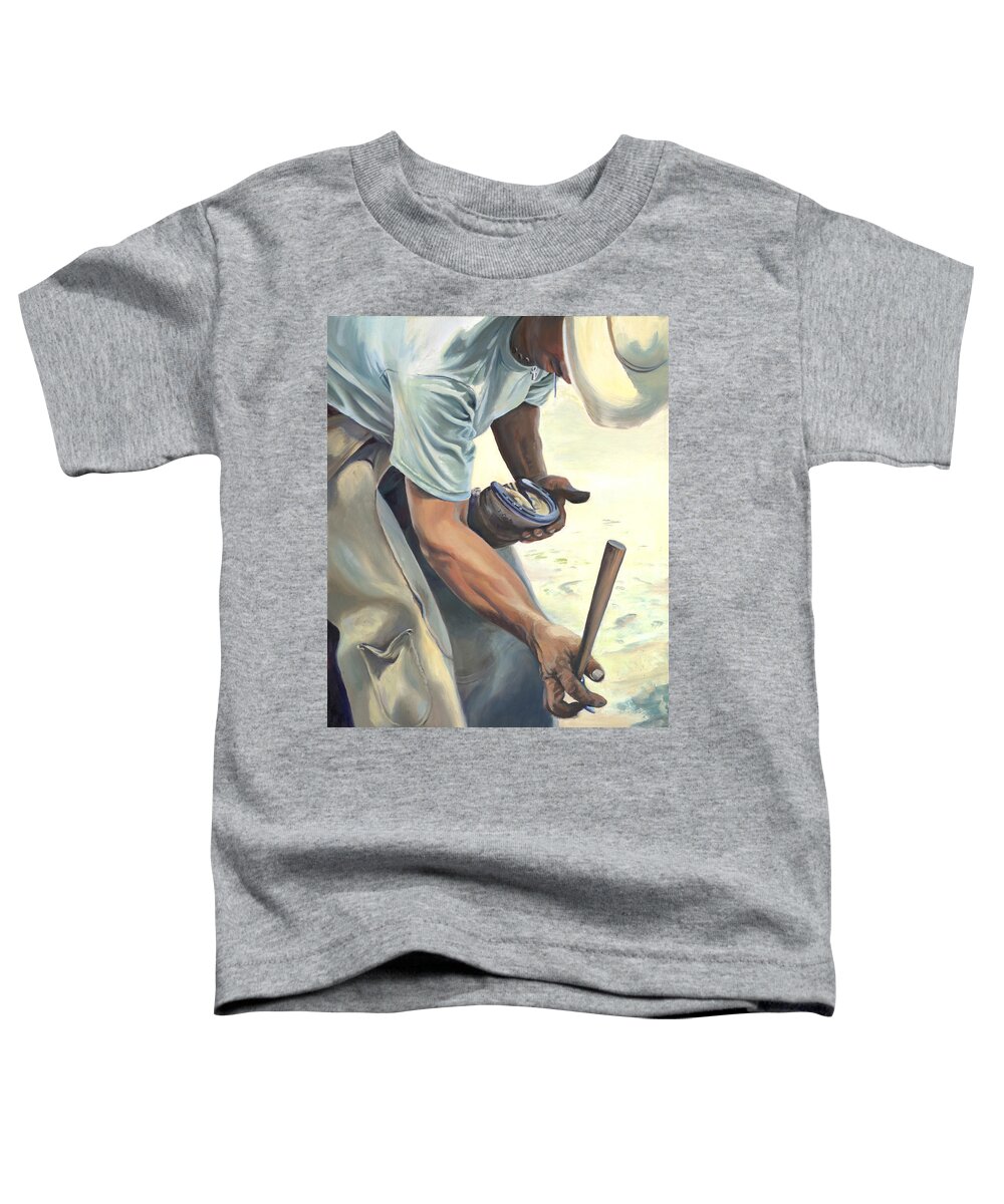 Western Toddler T-Shirt featuring the painting Roman by Page Holland
